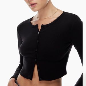 Aritzia Sunday Best Apple Long Sleeve Top With Buttons